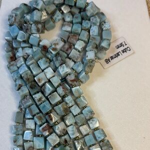 Larimar square beads